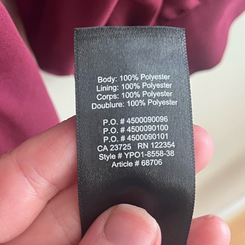 Aritzia Babaton Luke Dress Burgundy Midi Mock Neck 3/4 Sleeve A Line - Picture 11 of 12